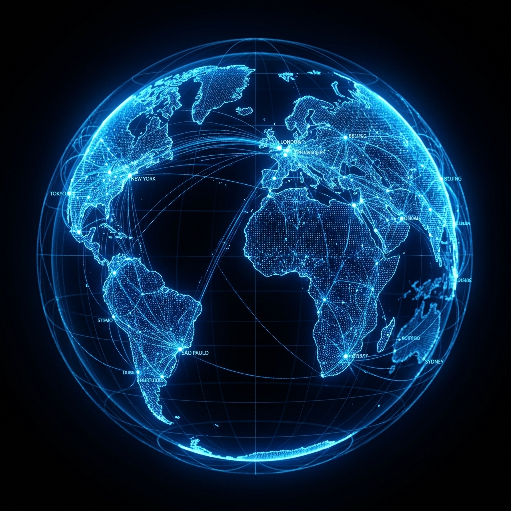 Global Digital Network Globe